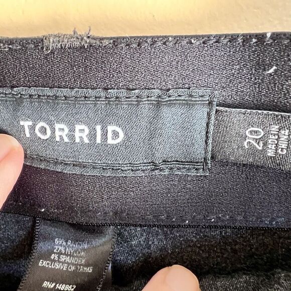 Torrid Womens Black Heavy Trouser Pull On Pant Pockets Size‎ 20 Office Career - Picture 3 of 6